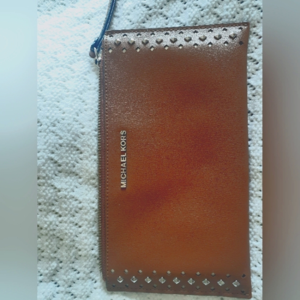 Leather Wristlet - Michael.Kors